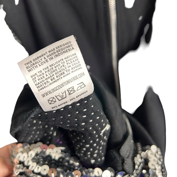 Discount universe “you will never own me” body con, sequin dress EUC SZM - Picture 9 of 9